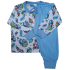 0275 Pijama Algodão Espaçonaves  Azul e Verde com Calça Azul-Clara  +R$ 45,00